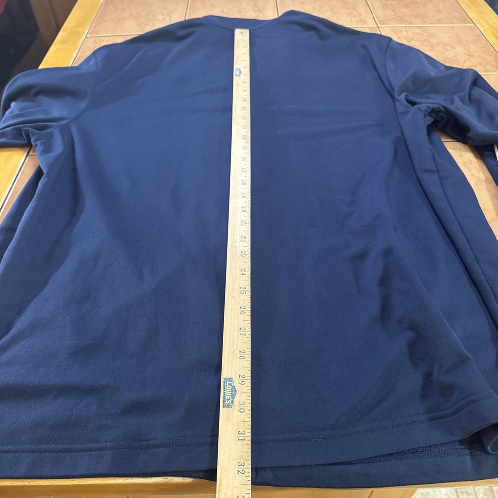 Vintage Y2K Nike Team Full Zip Navy Blue Track Jacket Sz XL Swoosh Logo - Picture 7 of 7